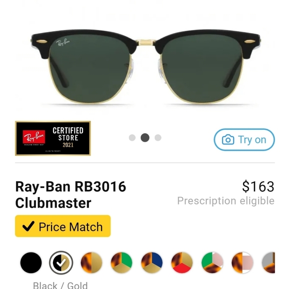Ray Ban RB 3016 Clubmaster sunglasses - Picture 2 of 8